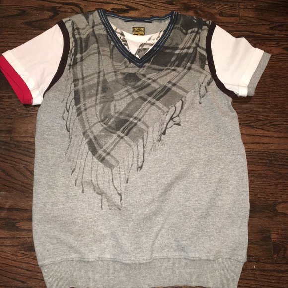 RA-RE Rag Recycle Italy Shirt Vest size L - Picture 3 of 5